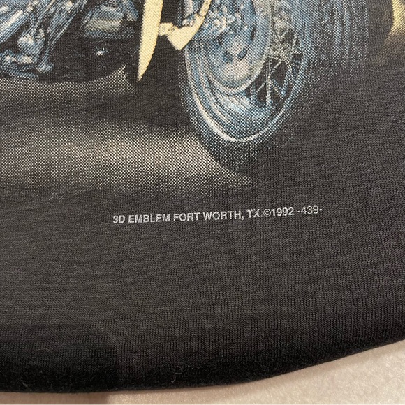 Vintage 3D Emblem 1992 Harley Davidson Most Wanted T Shirt Size Large - Picture 4 of 11